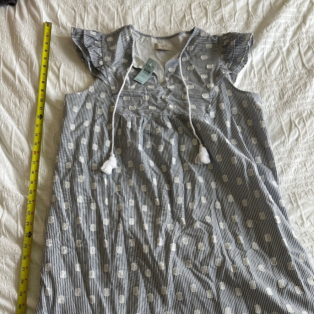 Loft Outlet Petite Large Dress New with Tags Lined 100% Cotton